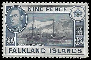 Falkland Islands # 90 1938 Mint NH