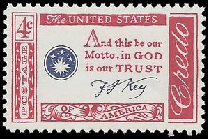 #1142 4c American Credo Francis Scott Key 1960 Mint NH