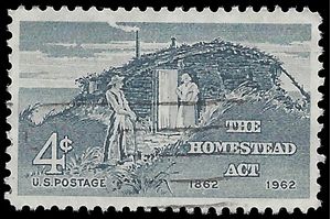 #1198 4c 100th Anniversary Homestead Act 1962 Used