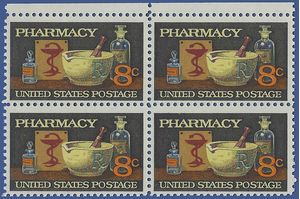 #1473 8c American Pharmacy Block/4 1972 Mint NH