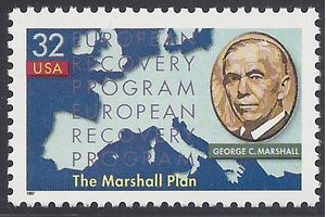 #3141 32c 50th Anniversary Marshall Plan 1997 Mint NH