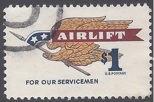 #1341 $1.00 Airlift Issue 1968 Used