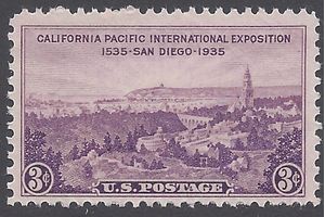 # 773 3c California Pacific Expo 1935 Mint NH