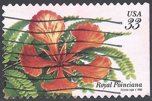 #3311 33c Tropical Flowers Royal Poinciana 1999 Used