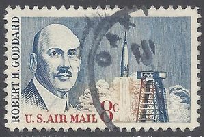 Scott C 69 8c U.S. Air Mail Robert H. Goddard 1964 Used