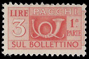 Italy #Q65 1947 Used Left Half