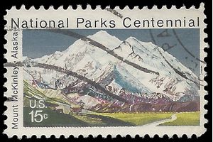 #1454 15c Mt McKinley, Alaska 1972 Used