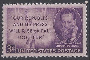 # 946 3c Joseph Pulitzer 1947 Mint NH