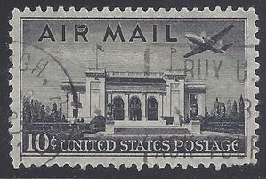 Scott C 34 10c US Air Mail Pan American Building 1947 Used