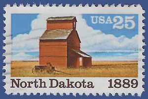 #2403 25c 100th Anniversary North Dakota Statehood 1989 Used