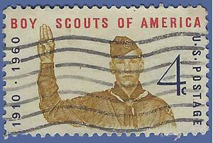 #1145 4c Boy Scout Jubilee 1960 Used