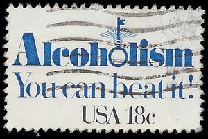 #1927 18c Alcoholism You can beat it! 1981 Used
