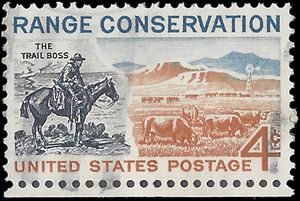 #1176 4c Range Conservation 1961 Used