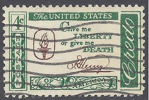 #1144 4c American Credo Patrick Henry 1961 Used