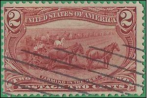 # 286 2c Trans-Mississippi Expo Farming Out West 1898 Used