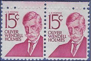 #1288 15c Prominent Americans Oliver Wendell Holmes 1968 Used Pair