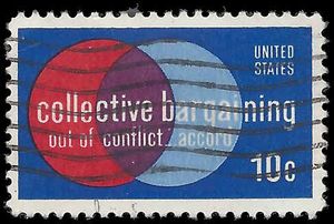 #1558 10c 50th Anniversary Collective Bargaining 1975 Used