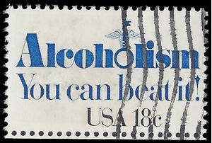 #1927 18c Alcoholism You can beat it! 1981 Used