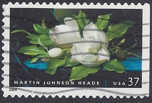 #3872 37c Giant Magnolias Martin Johnson Heade Booklet Single 2004 Used