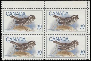 Canada # 497 1969 Used Corner Block of 4