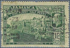 Jamaica #  90 1921 Used