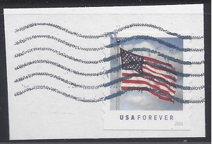 #5053 (49c Forever) U.S. Flag  Coil Single 2016 Used