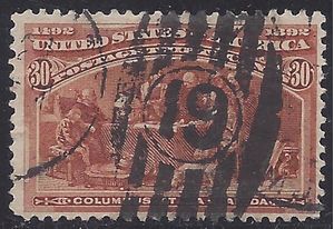 # 239 30c Columbus at La Rabida 1893 Used