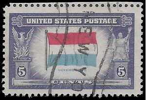 # 912 Overrun Countries Luxembourg 1943 Used