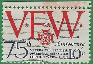 #1525 10c 75th Anniversary Veterans of Foreign Wars 1974 Used
