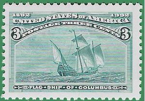 #2625b 3c Flag Ship of Columbus 1992 Mint NH