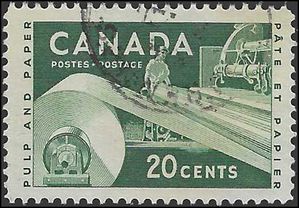 Canada # 362 1956 Used