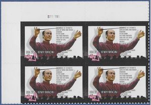 #3839 37c Henry Mancini PB/4 2004 Mint NH