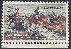 #1243 5c Charles M. Russell 1964 Mint NH