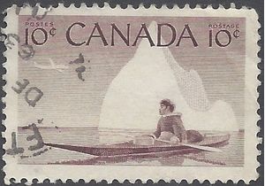 Canada # 351 1955 Used