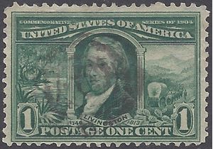 # 323 1c Louisiana Purchase Robert Livingston 1904 Used H