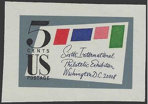 #1311 5c SIPEX Imperf. Souvenir Sheet Single 1966 Mint NH