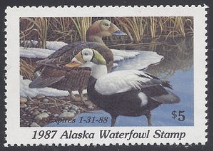 Alaska AK-3 $5.00 Spectacled Elders 1987 Mint NH