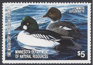 Minnesota MN-11 $5.00 Common Goldeneye 1987 Mint NH