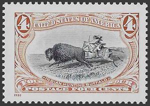 #3209c 4c Trans-Mississippi Centennial Indian Hunting Buffalo 1998 Mint NH