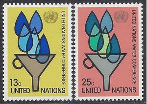 UN New York # 283-284 1977 Mint NH