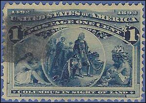 # 230 1c Columbian Exposition Columbus in Sight of Land 1893 Used