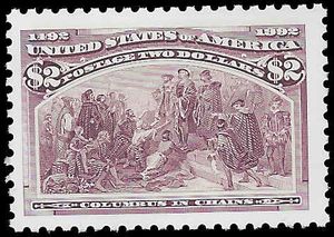 #2628c $2.00 Columbus in Chains 1992 Mint NH