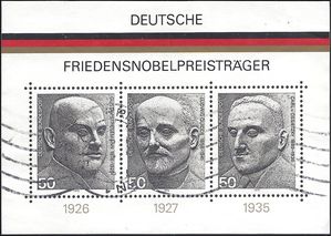 Germany #1203 1975 Souvenir Sheet of 3 Used