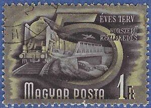Hungary # 952 1951 CTO HU 1279XIIIA wmk 13