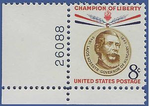 #1118 8c Champion of Liberty Lajos Kossuth P# 1958 Mint NH