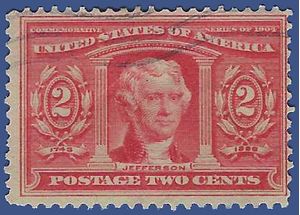 # 324 2c Louisiana Purchase Thomas Jefferson 1904 Used