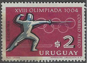 Uruguay #C278 1965 Used Stain