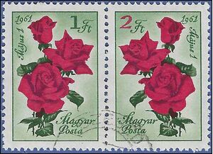 Hungary #1384a 1961 CTO Attached Pair