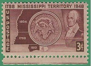 # 955 3c 150th Anniversary Mississippi Territory 1948 Mint NH