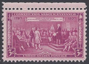 # 798 3c Constitution Sesquicentennial 1937 Mint NH